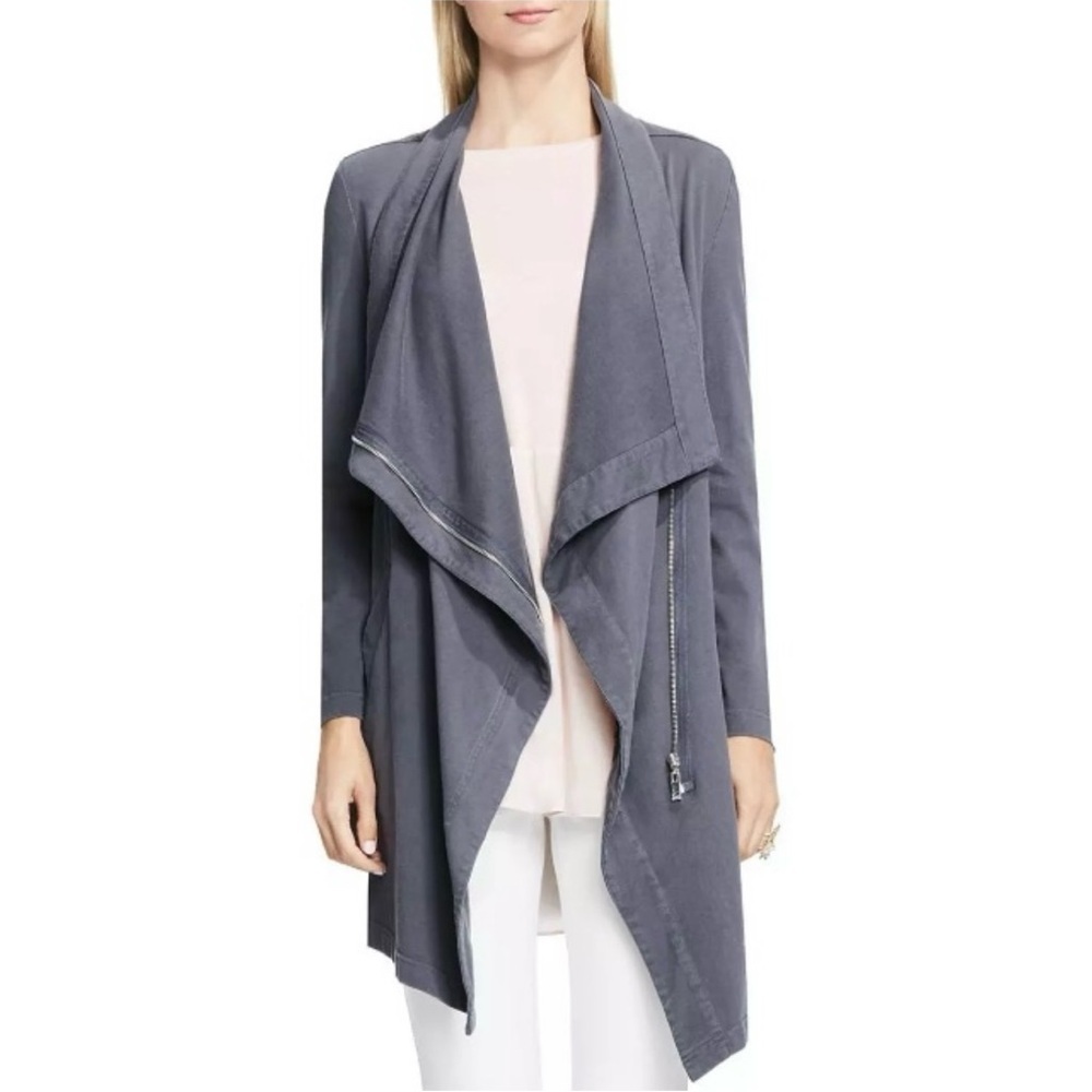 Stylish Gray Waterfall Cardigan